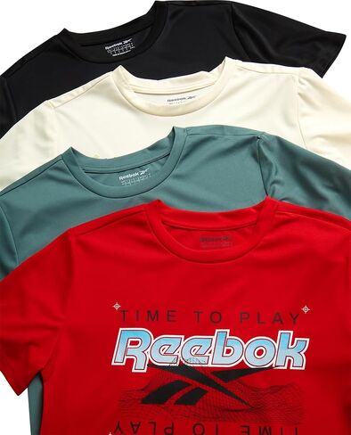 Reebok Boys Shirts - 4 Pack Active Performance Dry Fit T Shirt - Athletic Boys T Shirts Kids Training Tops (8-20) in Kuwait