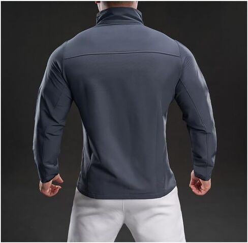 Men's Lightweight Softshell Jacket Waterproof Windbreaker Work Jackets Coats Hiking Outdoor with Pockets in Saudi Arabia