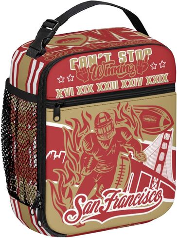 Kansas Insulated Lunch Box for Kids Boys Girls, Reusable Insulated Tote bags, Football Gifts Lunch Bag, Kansas Lunchbox for Men Women in Kuwait