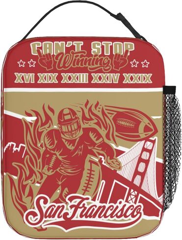 Kansas Insulated Lunch Box for Kids Boys Girls, Reusable Insulated Tote bags, Football Gifts Lunch Bag, Kansas Lunchbox for Men Women in Kuwait