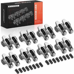 A-Premium 16Pcs Stainless Steel Engine Roller Rocker Arms with Needle Bearings, Self-aligning Compatible with Ford SBF 260-351W 1962-2001, 1.6 Ratio, 7/16" Studs
