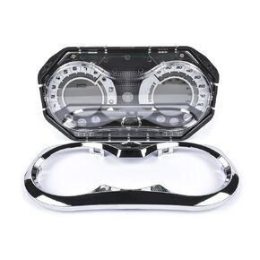 278002270 Speedometer Gauge Cluster with LCD & Chrome Bezel Compatible with 2006-2011 SeaDoo GTX RXP RXT Wake Replaces# 278002144 278002328 278002326 278002319