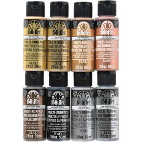 FolkArt Outdoor Gloss Acrylic Craft Paint Set Designed for Beginners and Artists, Non-Toxic Formula Perfect for Rock Designing, Twelve Bottles, 2 oz, 24 Fl Oz