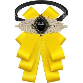 Mens Bow Tie Rhinestone Bowtie for Women Pre Tied Satin Ribbon Bowties for Party Prom Costume