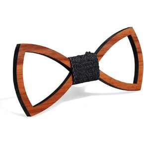 Handmade Wooden Bowtie Vintage Style Wood Bow Tie for Men Wedding Party Prom Anniversary (STYLE-3)