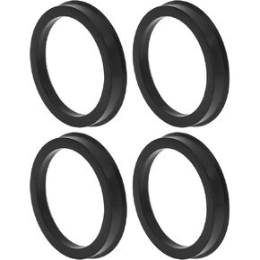 Car Wheel Hub Centric Rings Durable Wheels Center Shaft Shock Absorbing Hubrings Black 4 Pcs OD 69.1mm to ID 57.1mm Polycarbonate