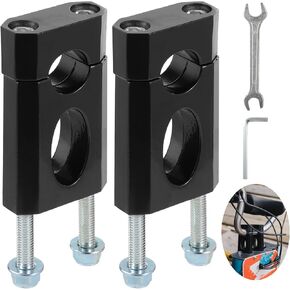 7/8" Handlebar Risers, Dual-Hole Motorcycle Handlebar Adapters, Handlebar Mount Clamps with Wrenches, Metal Bike Handlebar Risers for 50-125CC CRF50 XR50 Dirt Bikes