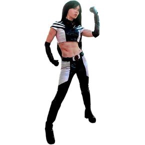 Cosfantasy Womens Laura Kinney Cosplay Costume Asse Suit Suit من قطعتين قمم قمم السراويل FY0080