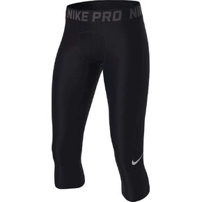 Nike Kids Boy's Pro 3/4 Tights (Little Kids/Big Kids) Black/Black/White SM (7-8 Big Kids)