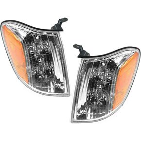 TRQ Driver & Passenger Side Corner Light Set Compatible with 2005-2007 Toyota Sequoia Tundra TO2530147 TO2531147