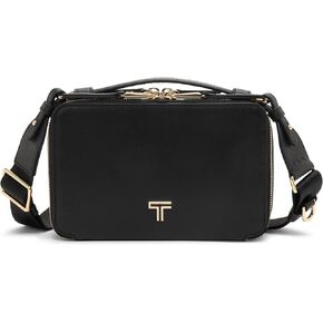 TUMI - Voyageur Myla Crossbody - Stylish Shoulder Bag with Key Leash, Card Pockets & More - Everyday Women's Crossbody Purse - Black, Light Gold Hardware