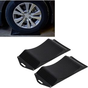 Tire Saver Ramps, 2PCS Leak Proof Slip Uniform Distribution Simple Using Car Tire Wheel Ramps Duty for RV(18P: 44.4x19.5x3.5cm/17.48x7.67x1.37in)