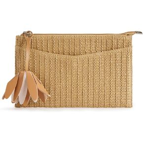 Women Straw Beach Clutch Purse Handbag Summer Elegant Vacation Style Shoulder Bag Crossbody Bag in Kuwait