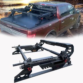 Military Design Pickup Roll Bar Compatible with Ford F150 Raptor Jeep Gladiator Chevy RAM Toyota Trucks | Heavy-Duty Overland & Offroad 4x4 | Adjustable Width (909648Aluminum Patent)