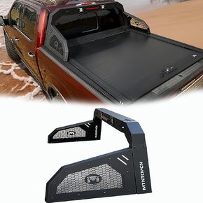 Military Design Pickup Roll Bar Compatible with Ford F150 Raptor Jeep Gladiator Chevy RAM Toyota Trucks | Heavy-Duty Overland & Offroad 4x4 | Adjustable Width (Steel 909212D)