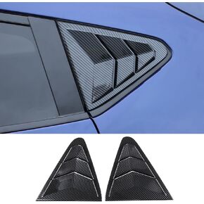 Car Rear Side Window Louver Cover Trim Compatible with Subaru Crosstrek 2024 +，ABS Car Louvers Rear Side Window Louvers Shutter Cover Decorative Accessories (Piano Black)