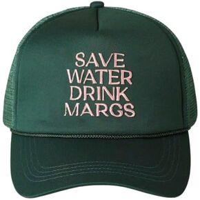 Save Water Drink Margs Trucker Hat | Margarita Tequila Drinking Hat | Foam Snapback Hat for Men & Women