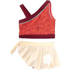 Little Adventures Child Island Princess Two-Piece Swimsuits UPF 50 Double-Lined Machine Washable Soft Spandex Nylon Blend
