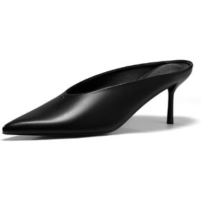 Coutgo Womens High Cheels البغال المغلقة مقفورة صندل شريحة الشريحة