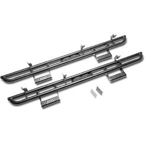RealTruck RKR Step System for Ford Bronco | Cab Length, Tubular Steel, Textured Black | F214BRKRS4 | Fits 2021-2024 Ford Bronco 4-Door SUV, SRW Gas