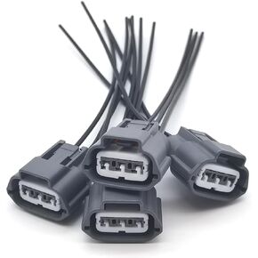 4 PCS Automotive Ignition Coil Connector, DJ7034YB-2.2-21 Three-hole Wiring Pigtail Plug, Replacement for OEM #6189-0780 Quick-modification Accessories, Compatible with Nissan (Gray)