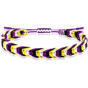 Nanafast LGBTQ Rainbow Pride Bracelets for Women Men Bisexual Lesbian Transgender Pansexual Nonbinary Asexual Gender Fluid Handmade Braided LGBT Pride Bracelets for Pride Month LGBTQ Community