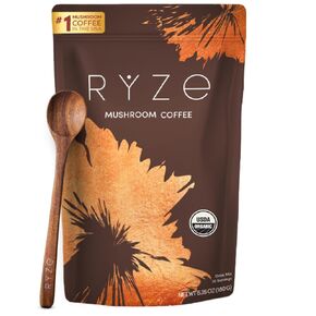 RYZE Mushroom Coffee Kit | 6 Adaptogenic Mushrooms | USDA Organic | Instant Coffee | MCT Oil | USA Grown | Better Energy, Focus, Digestion, Immunity | Cordyceps, Lion’s Mane, Turkey Tail | 30 servings