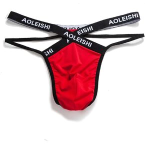 Mens Sexy V Cut Waistband G-string thongs underwear, Low Rise Sissy Panties Lingerie For Men