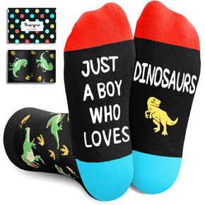 جوارب ديناصور Happypop للأولاد 10-12-هدية T-Rex Cool لعشاق الدينو