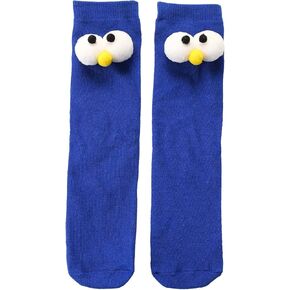 Wdirara Boy's Cartoon Cartoon Crew Crew Socks 3D عيون مضحكة الجوارب منتصف العجل