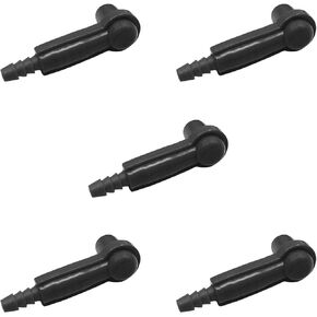 5PCS Professional Brake Bleeder Adapter Kit - Black Vacuum Pump Pipe Connectors for Quick Brake Fluid Exchange(Black)