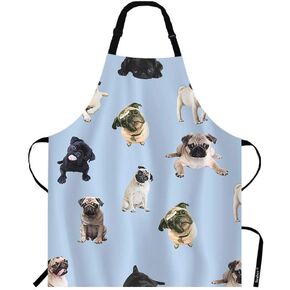 Big Lebowski Dude Rug Kitchen Bib Apron Man Has Huge Rug in Middle Ties Board Game Together Polyester Adjustable Apron for Outdoor BBQ Gardening 27" X 31" for Chef Waitress in Kuwait