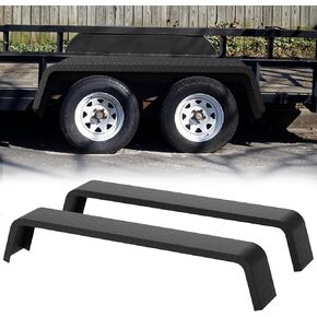2 Pack Tandem Axle Trailer Fenders 72-7/8"x10-1/4 x13 Fit for 13"-15" Tires,Heavy Duty Steel Diamond Plate Double Axle Trailer Fenders for Trailer,Cargo Trailer,Utility Trailer