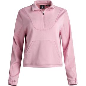 قميص SPYDER Half Zip Mock Neck Sweatshirt - سترة سحب الصوف النشط مع تنحنح قابل للتعديل (الحجم: S -XL)