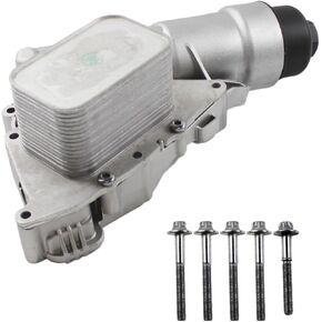 Aluminum Oil Cooler Filter Housing Assembly For 2014-2019 i8 X1 X2 11428585235 For 2014-2020 i8 1.5L L3 Engine Oil Cooler Oil Filter Housing Adapter Assembly