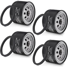 49065-0721 49065-7007 Oil Filter for Kawasaki FR691V FR651V FR730V FX600V FR541V FR600V FX600V FS730 FX600v FS451V FS481V FS691V FS651V 4 Cycle Engine Replace 492932S AM125424 (4 Pack)