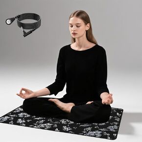 Grounding Mat Printed, 11.8 * 23.6 Universal Conductive Grounding mat for Bed, Earth Mat Grounding Pad for Better Sleep, Reduce Anxiety, Feet and Back Pain, Inflammation, Headache Relief