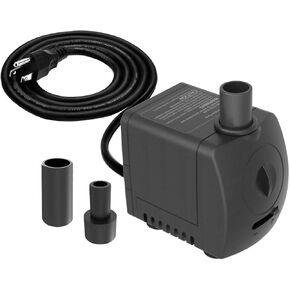 مضخة غاطسة 150GPH (550 لتر/ساعة 9.5W) هادئة للغاية مع حماية حرق جاف 4 أقدام للنافورات ، الزراعة المائية ، الأحواض ، أحواض السمك والمزيد .......