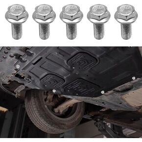 8PCS Car Top Front Skid Plate Bolts, Skid Plate Screws, 304 Stainless Steel 12mm Hex Head Auto Skid Plate Bolts, Car Accessories Replacement for 4Runner FJ Cruiser Land Cruiser Sequoia Tacoma (8pcs)
