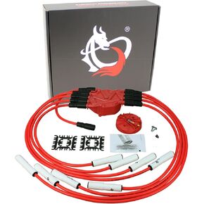 AIP Electronics Dragon FIRE Performance Power Pack Ceramic Plug Wires Cap Rotor Compatible with 1996-2000 Chevy Truck and SUV 7.4L V8 Replaces 12192004 748G 10452459 OEM Fit Kit-1235