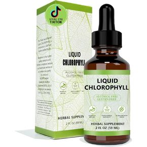 Chlorophyll Liquid Drops, Vegan Chlorophyll Liquid Drops, Body Deodorant & Gut Support Healthcare Liver, Digestion & Immune System, Natural Mint Flavor, 2 Fl Oz (59 Ml)