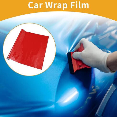 1 PC WIVINER CAR CAR CAR CAR VINYL WRAP COVERT PVC PVC Bright Red 2 FT × 59.84 Inch in Kuwait