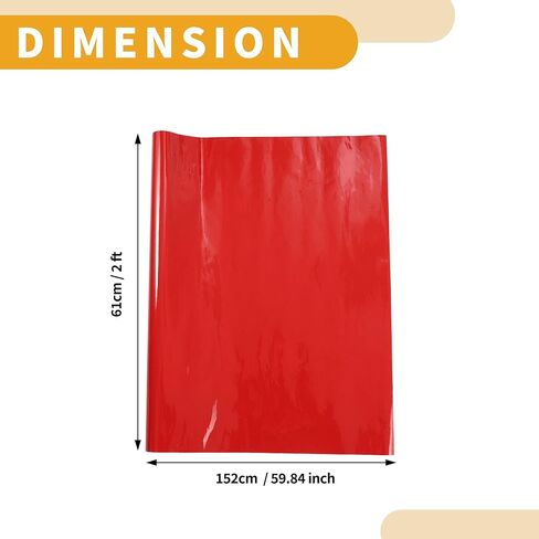 1 PC WIVINER CAR CAR CAR CAR VINYL WRAP COVERT PVC PVC Bright Red 2 FT × 59.84 Inch in Kuwait