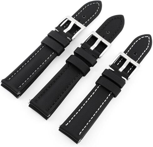 Onthelevel Water Resistant Oxford Fabric Watch Strap 18mm 19mm 20mm 22mm Sailcloth With Leather Back Lining Quick Release Watch Band Replacement in Saudi Arabia