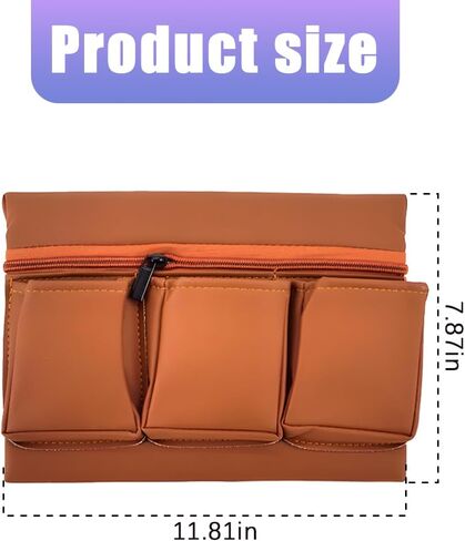 Mandark Car Window Armrest Storage Box, Leather Vehicle Side Door Organizer with Multiple Pockets, Comfortable Automotive Arm Elbow Rest Pad Bag Accessories, Universal for Most Cars (Black) in Saudi Arabia