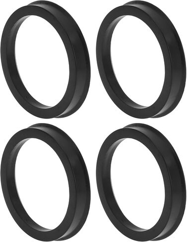 Car Wheel Hub Centric Rings Durable Wheels Center Shaft Shock Absorbing Hubrings Black 4 Pcs OD 69.1mm to ID 57.1mm Polycarbonate in Saudi Arabia