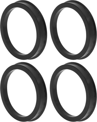 Car Wheel Hub Centric Rings Durable Wheels Center Shaft Shock Absorbing Hubrings Black 4 Pcs OD 69.1mm to ID 57.1mm Polycarbonate in Saudi Arabia