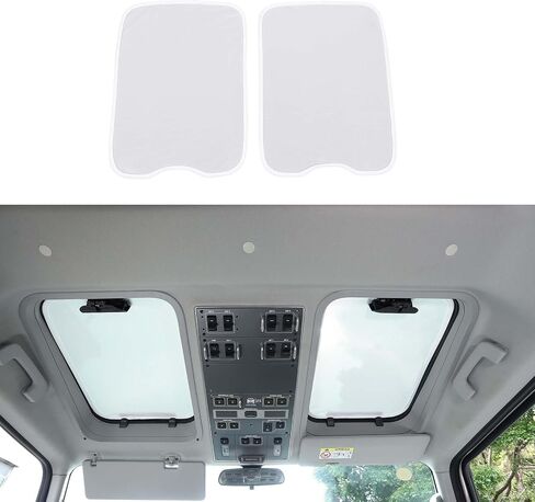 Car Sunroof Sun Shade Breathable Mesh Compatible with Ineos Grenadier 2020-2025 Foldable Roof Sunshade Automotive Sunroof UV Sun Protection Accessories (Off-White) in Saudi Arabia