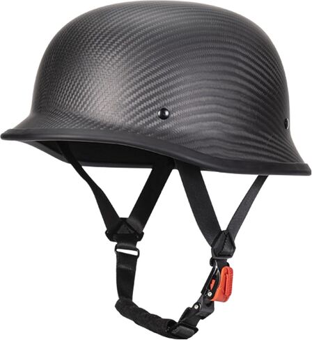 Vintage Motorcycle Half Helmets, Carbon Fiber Open Face Retro Motorcycle Helmets, German Style Half Shell Dot Helmet in Saudi Arabia