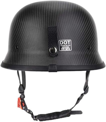 Vintage Motorcycle Half Helmets, Carbon Fiber Open Face Retro Motorcycle Helmets, German Style Half Shell Dot Helmet in Saudi Arabia